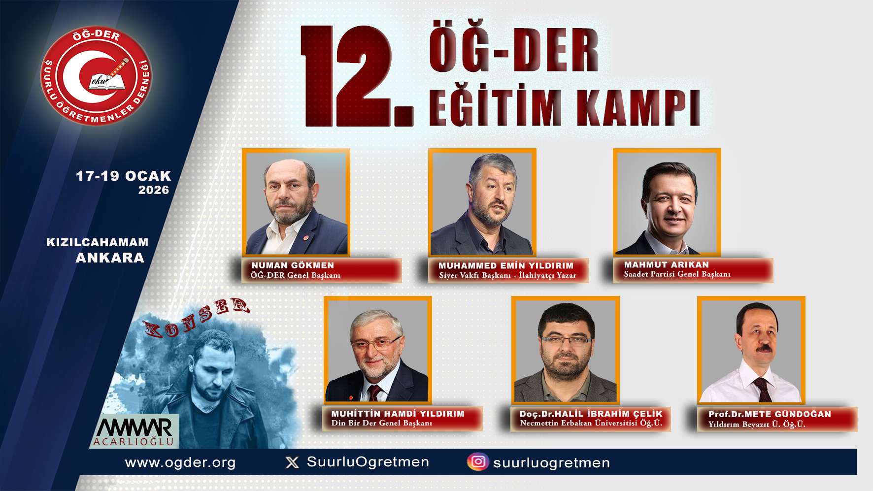 12. ÖĞ-DER EĞİTİM KAMPININ BAŞVURULARI BAŞLADI